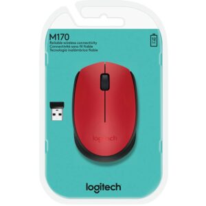 Mouse Inalámbrico Logitech M-170 De 1000 Dpi, Color Rojo - Imagen 3