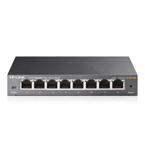 Conmutador Gigabit De 8 Puertos Y 1000 Mbps Tp-link Tl-sg108e, Color Gris