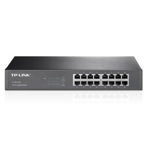 Tp-link Tl-sg1016d - Switch Gigabit De 16 Puertos Y 1000 Mbps, Color Gris