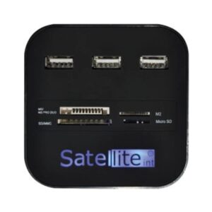 Hub Usb Por Satélite + Lector De Memoria A-hub07