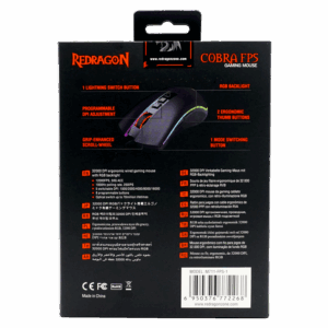 Mouse Para Juegos Usb Redragon Cobra Fps M711-fps Rgb De 24 000 Dpi, Color Negro - Imagen 8