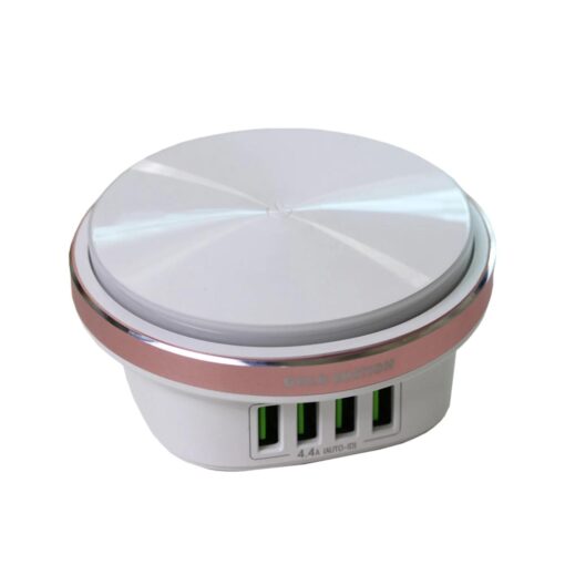 Cargador Gold Edition Ge-c44 4 Puertos Usb / 4,4 A / Led - Blanco