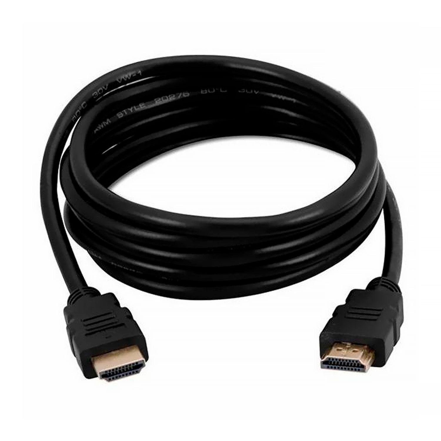 Cable Hdmi 3d/full Hd Quanta Qthdmi100 De 10 Metros, Color Negro