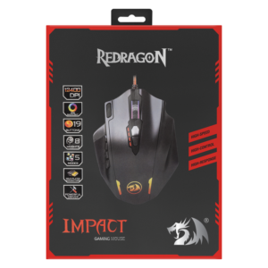 Mouse Para Juegos Usb Redragon Impact M908 Rgb 12400dpi - Negro - Imagen 5