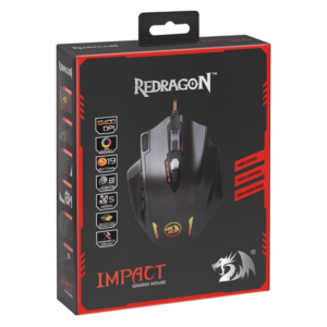 Mouse Para Juegos Usb Redragon Impact M908 Rgb 12400dpi - Negro - Imagen 6