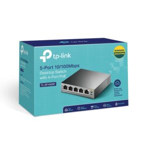 Switch Gigabit 4poe De 5 Puertos Y 100 Mbps Tp-link Tl-sf1005p, Color Gris - Imagen 6