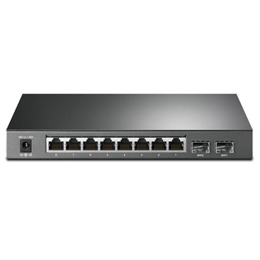 Concentrador Gigabit De 8 Puertos T1500g-10ps De Tp-link Tl-sg2210p, Color Gris