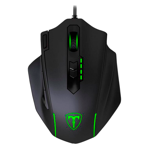 Mouse Para Juegos T-dagger Major Con Cable De 8000 Ppp, Color Negro Ttgm-303