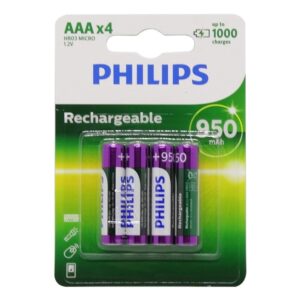 Pila Recargable Aaa Philips R03b4-a95/97 950 Mah - 4 Unidades