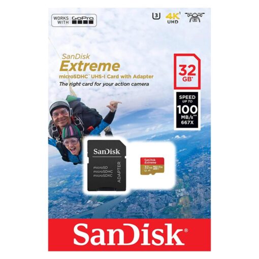 Tarjeta De Memoria Micro Sd Sandisk Extreme De 32 Gb Y 100 Mb/s - Sdsqxaf-032g-gn6aa