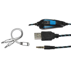 Auriculares Gamer Satellite Ae-361b Led P2 Usb - Negro - Imagen 4
