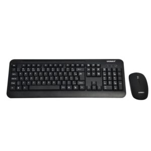 Kit De Teclado Y Ratón Inalámbricos En Portugués Satellite Ak-725g - Negro