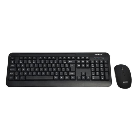 Kit De Teclado Y Ratón Inalámbricos En Portugués Satellite Ak-725g - Negro