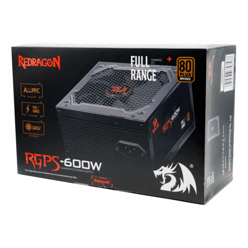 Alternative view of Fuente De Alimentación Redragon 80 Plus Bronze Atx De 600 W (gc-ps002)