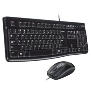 Mouse Y Teclado Con Cable Logitech MK-120 / Inglés - Negro (920-002565)