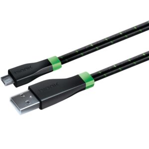 Cable Lynx Bionik Para Xbox One, Negro Y Verde (bnk-9012)