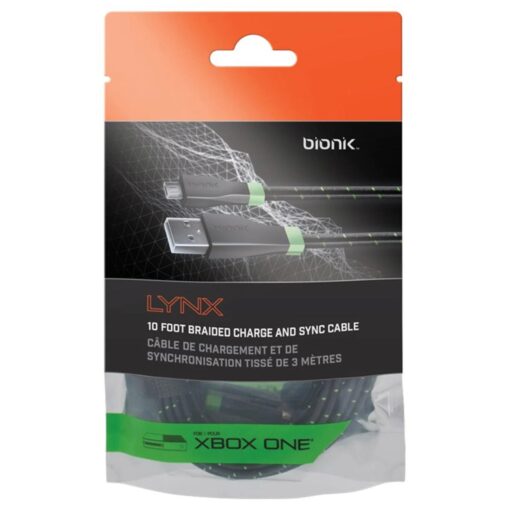 Alternative view of Cable Lynx Bionik Para Xbox One, Negro Y Verde (bnk-9012)