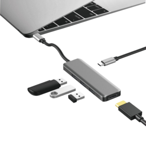 A-hubc52 Adaptador De Concentrador Satelital 5 En 1 Usb-c - Gris - Imagen 3