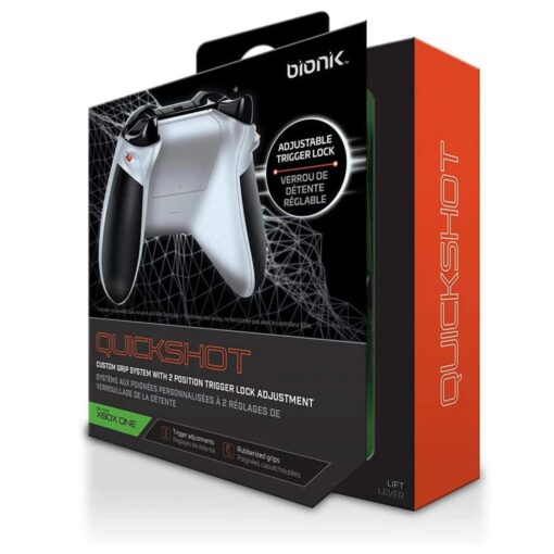 Alternative view of Empuñaduras De Gatillo Bionik Quickshot Para Xbox One: Gris Y Negro (bnk-9022)