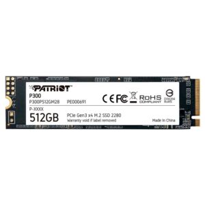 Unidad De Estado Sólido Patriot P300 Nvme Pcie M.2 De 512 Gb - P300p512gm28