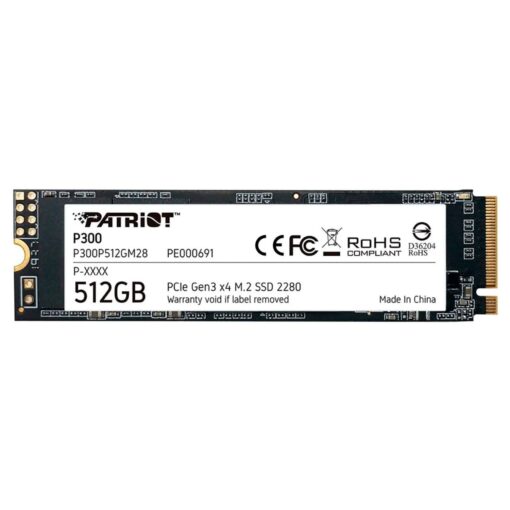 Unidad De Estado Sólido Patriot P300 Nvme Pcie M.2 De 512 Gb - P300p512gm28
