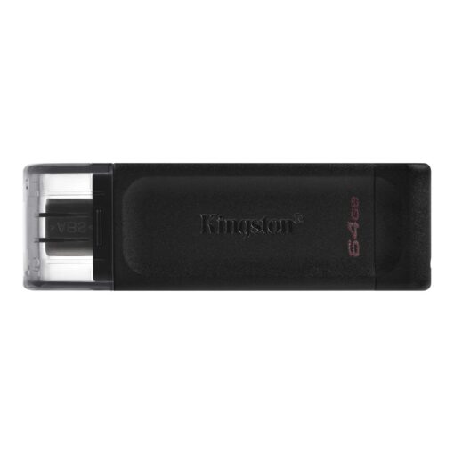 Unidad Flash Usb-c/usb 3.2 Datatraveler De 64 Gb De Kingston, Color Negro Dt70/64 Gb
