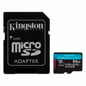 Tarjeta De Memoria Micro Sd Kingston Canvas Go Plus De 64 Gb U3 De 170 Mbs - Sdcg3/64 Gb