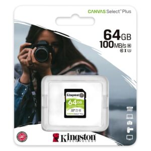 Tarjeta De Memoria Sd Kingston Canvas Select De 64 Gb Y 100 Mb: Sds2/64 Gb