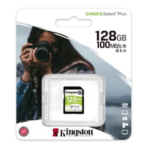 Tarjeta De Memoria Sd Kingston Canvas Select Plus De 128 Gb Y 100 Mb/s - Sds2/128 Gb