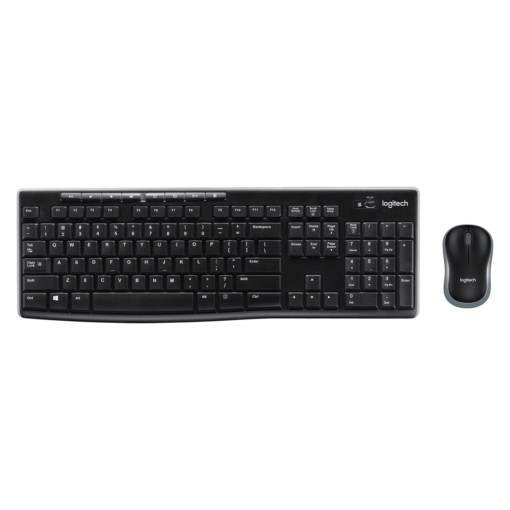 Teclado Y Ratón Inalámbricos En Español Logitech Mk270, Color Negro (920-004432)