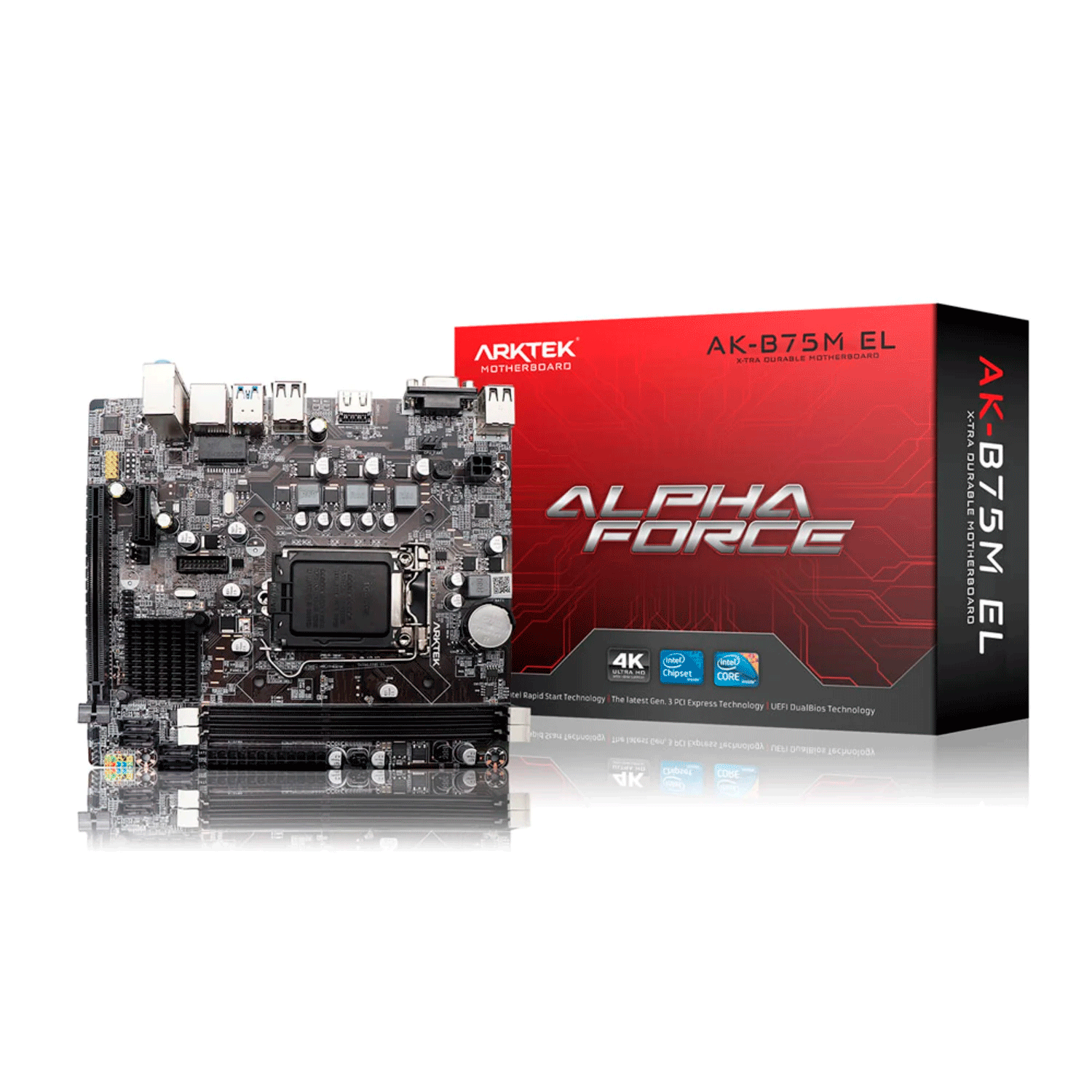 Placa Madre Arktek Ak-b75m El Ddr3 Socket Lga1155 Chipset B75 Micro Atx