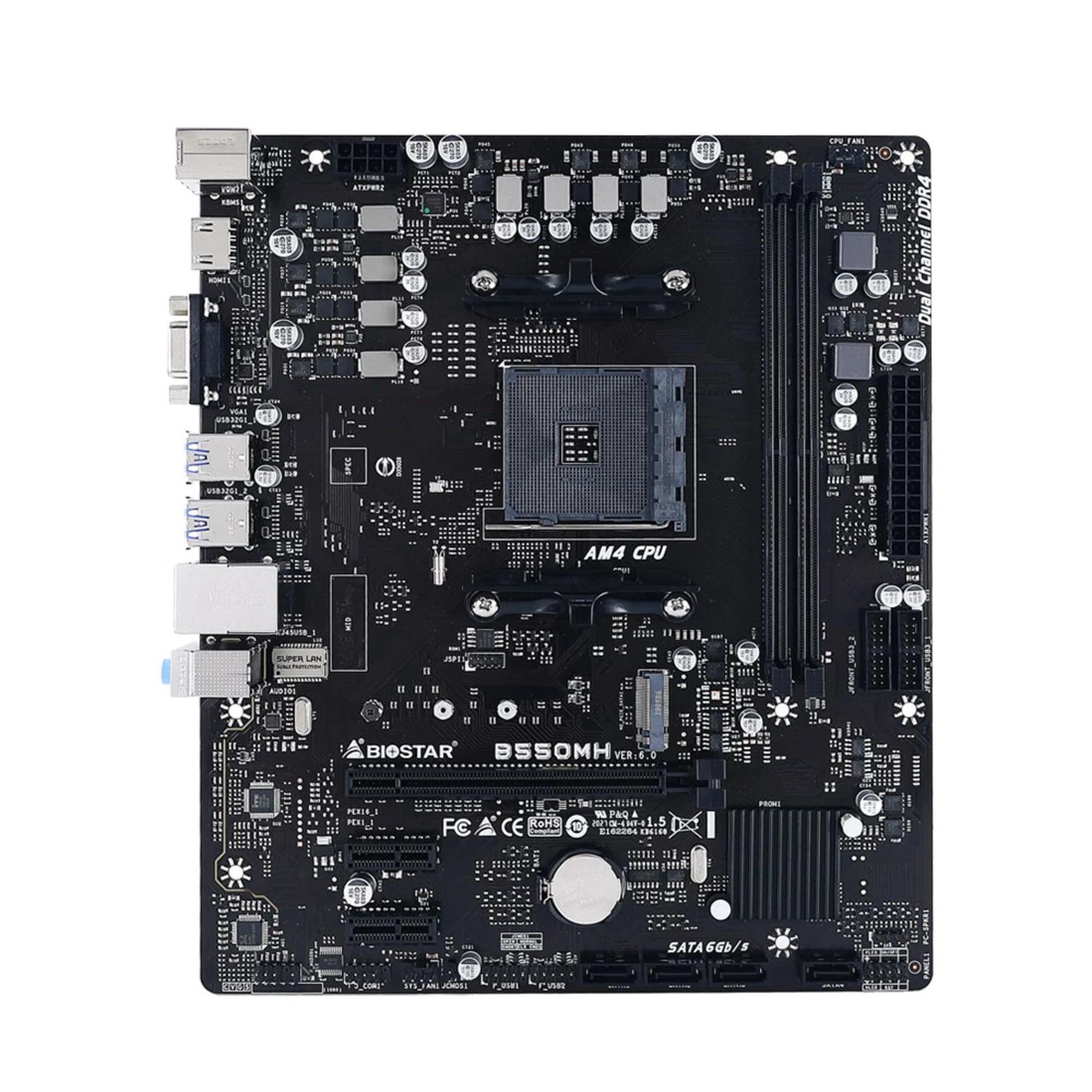Alternative view of Placa Madre Biostar B550mh Socket Am4 Chipset Amd B550 Ddr4 Micro Atx