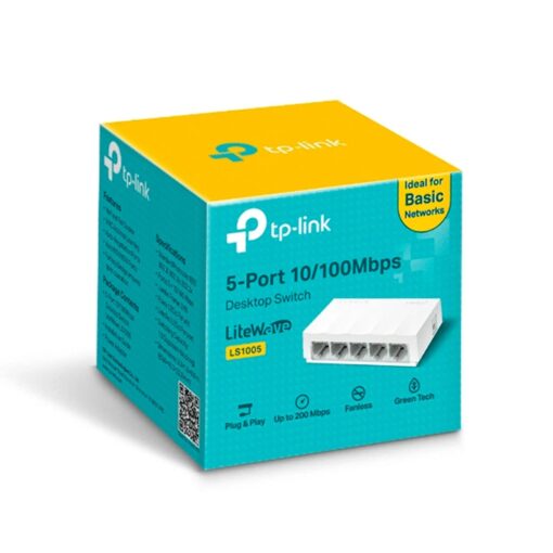 Alternative view of Conmutador Concentrador Gigabit De 5 Puertos Y 100 Mbps Tp-link Ls1005, Color Blanco