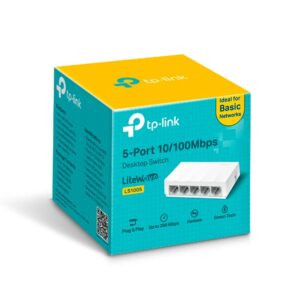 Conmutador Concentrador Gigabit De 5 Puertos Y 100 Mbps Tp-link Ls1005, Color Blanco - Imagen 4