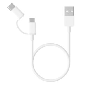 Cable Micro Usb + Usb C Xiaomi Sjx02zm 1 Metro / 2 En 1 - Blanco - Imagen 4