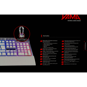 Teclado Para Juegos Redragon Yama Rgb - Blanco K550w-rgb-1-sp - Imagen 3