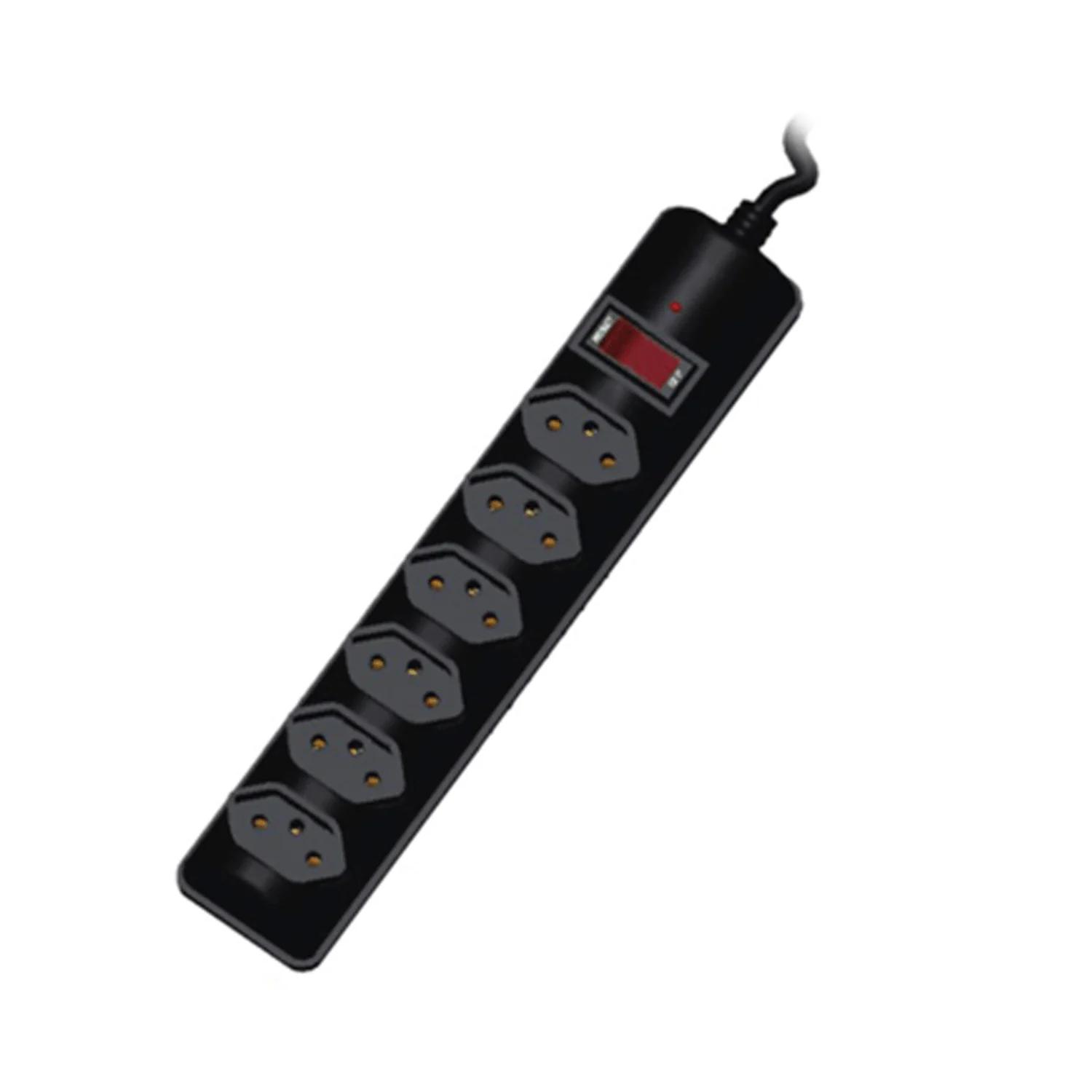 Regleta Satellite A-r04 / 6 Tomas / Norma Brasil - Negro