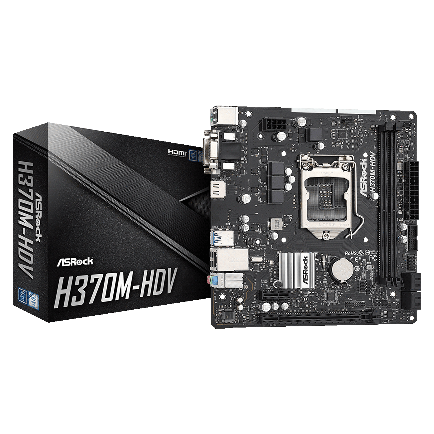 Asrock H370m-hdv Ddr4 Socket 1151 Chipset H370 Micro Atx
