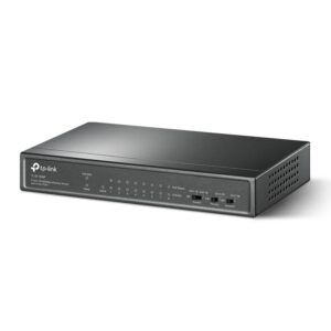 Switch Poe+ De 9 Puertos Y 100 Mbps Tp-link Tl-sf1009p, Color Negro