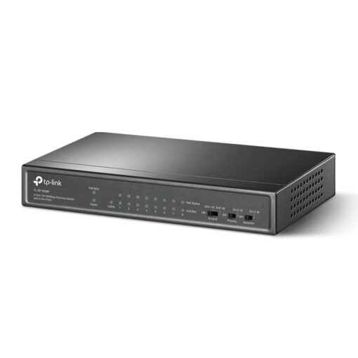 Switch Poe+ De 9 Puertos Y 100 Mbps Tp-link Tl-sf1009p, Color Negro