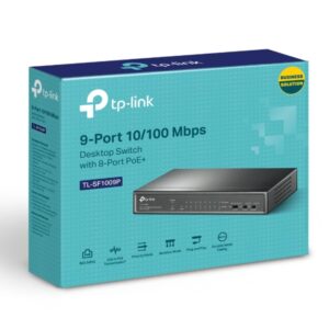 Switch Poe+ De 9 Puertos Y 100 Mbps Tp-link Tl-sf1009p, Color Negro - Imagen 4