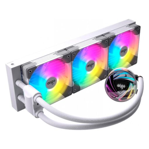 Water Cooler Para Procesador Aigo At360 Rgb, Color Blanco