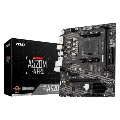 Placa Madre Msi A520m-a Pro Con Zócalo 2xddr4 Y Chipset Amd Am4 A520 Micro Atx