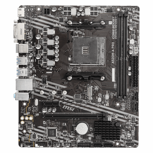 Alternative view of Placa Madre Msi A520m-a Pro Con Zócalo 2xddr4 Y Chipset Amd Am4 A520 Micro Atx
