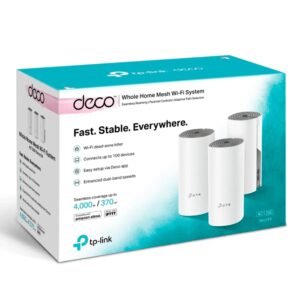 Sistema Wifi En Malla Para Toda La Casa Tp-link Deco E4 Ac1200 De 3 Unidades, Color Blanco - Imagen 2