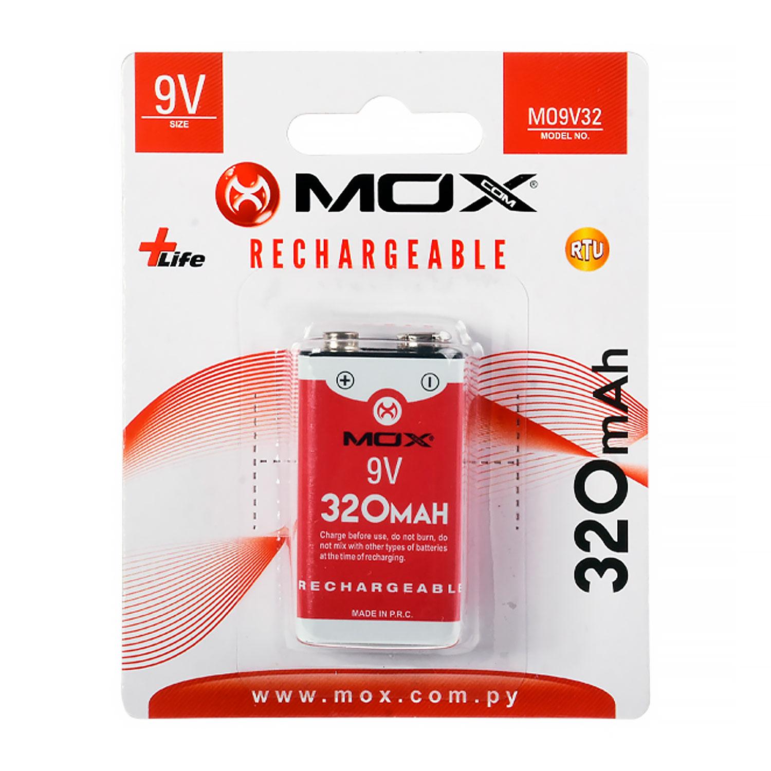 Batería Mox 9v/320mah/rec