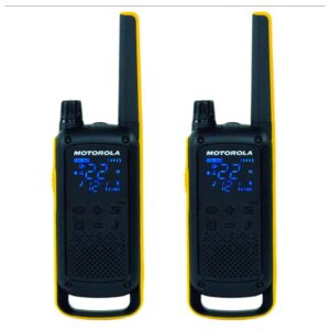 Walk Talk Motorola T-470 35mil-56km / Ipx4 / Linterna / Batería Recargable - Negro Y Amarillo