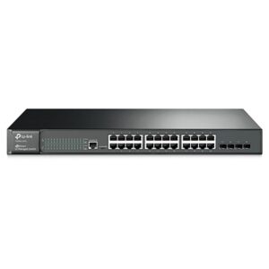 Conmutador Concentrador Tp-link Tl-sg3428 Gigabit Sfp Jetstream De 1000 Mbps Y 24 Puertos, Color Gris