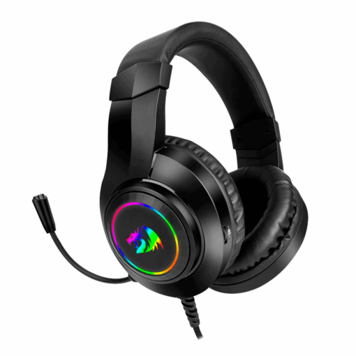 Auriculares Para Juegos Con Adaptador Usb De 3,5 Mm Redragon Hylas H260-rgb P2, Color Negro
