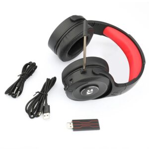 Auriculares Inalámbricos Para Juegos Redragon Pelops H818 - Negro Y Rojo - Imagen 5